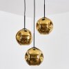 Ripoll Suspension, Boule lumineuse, Suspension grappe Or, 3 lumières