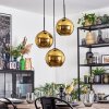 Koyoto Suspension, Boule lumineuse, Suspension grappe 30 cm Or, 3 lumières
