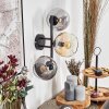 Koyoto Boule lumineuse, Applique murale Ambre, Clair, Fumé, 3 lumières