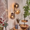 Gastor Boule lumineuse, Applique murale Ambre, Fumé, 3 lumières