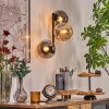 Gastor Boule lumineuse, Applique murale Ambre, Fumé, 3 lumières