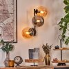 Gastor Boule lumineuse, Applique murale Ambre, Fumé, 3 lumières
