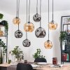 Ripoll Suspension, Boule lumineuse, Suspension Écru, Noir, 8 lumières