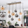 Ripoll Suspension, Boule lumineuse, Suspension Écru, Noir, 8 lumières