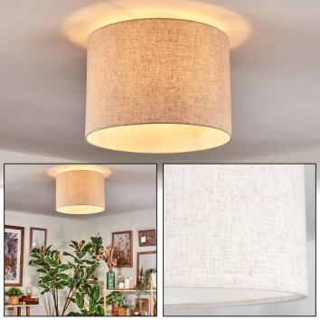 Bassagoda Plafonnier beige, Blanc, 1 lumière