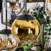 Gastor Suspension, Boule lumineuse, Suspension Ambre, Or, Clair, Fumé, 6 lumières
