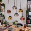 Gastor Suspension, Boule lumineuse, Suspension Chrome, Or, Clair, Cuivré, Fumé, 6 lumières