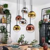 Gastor Suspension, Boule lumineuse, Suspension Chrome, Or, Clair, Cuivré, Fumé, 6 lumières