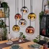 Gastor Suspension, Boule lumineuse, Suspension Chrome, Or, Clair, Cuivré, Fumé, 6 lumières