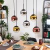 Gastor Suspension, Boule lumineuse, Suspension Chrome, Or, Clair, Cuivré, Fumé, 6 lumières
