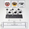 Gastor Suspension, Boule lumineuse, Suspension Chrome, Or, Clair, Cuivré, Fumé, 6 lumières