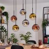 Gastor Suspension, Boule lumineuse, Suspension Chrome, Or, Clair, Cuivré, Fumé, 6 lumières