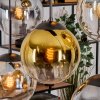 Gastor Suspension, Boule lumineuse, Suspension Ambre, Or, Clair, Fumé, 6 lumières