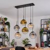 Gastor Suspension, Boule lumineuse, Suspension Ambre, Or, Clair, Fumé, 6 lumières