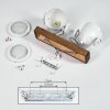Plafonnier Herford Bois foncé, 2 lumières