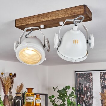 Plafonnier Herford Bois foncé, 2 lumières