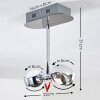 Plafonnier Florenz LED Chrome, 2 lumières