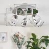 Plafonnier Morges LED Chrome, 3 lumières