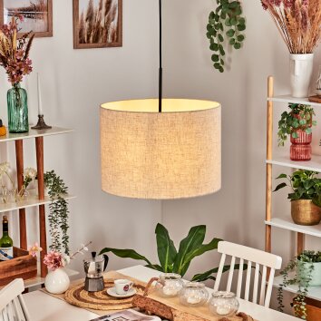 Bassagoda Suspension, Suspension beige, Blanc, 1 lumière