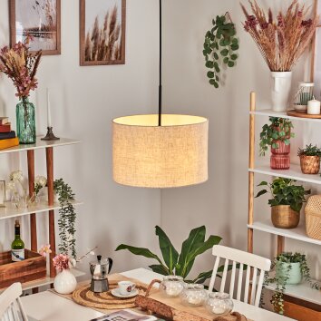Bassagoda Suspension, Suspension beige, Blanc, 1 lumière