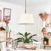 Bassagoda Suspension, Suspension beige, Blanc, 1 lumière