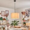 Flemming Suspension, Suspension beige, Blanc, 1 lumière