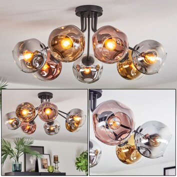 Ripoll Plafonnier, Boule lumineuse Chrome, Or, Clair, Cuivré, Fumé, 7 lumières Ripoll Plafonnier, Boule lumineuse Chrome, Or, Clair, Cuivré, Fumé, 7 lumières