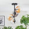 Gastor Plafonnier, Boule lumineuse 32 cm Ambre, Clair, Fumé, 4 lumières