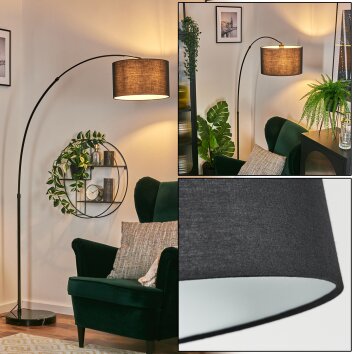 Bassagoda Lampadaire Chrome, Noir, 1 lumière Bassagoda Lampadaire Chrome, Noir, 1 lumière