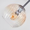 Koyoto Plafonnier, Boule lumineuse 42 cm Ambre, Clair, Fumé, 3 lumières