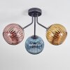 Koyoto Plafonnier, Boule lumineuse 42 cm Bleu, Or, Cuivré, 3 lumières