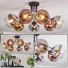 Koyoto Plafonnier, Boule lumineuse 82 cm Chrome, Or, Clair, Cuivré, Fumé, 7 lumières