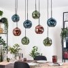 Ripoll Suspension, Boule lumineuse, Suspension Écru, Noir, 8 lumières