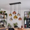 Gastor Suspension, Boule lumineuse, Suspension Chrome, Or, Clair, Cuivré, Fumé, 6 lumières
