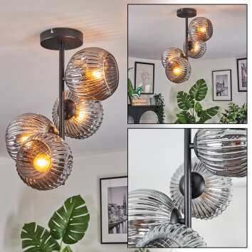 Ripoll Plafonnier, Boule lumineuse Fumé, 4 lumières Ripoll Plafonnier, Boule lumineuse Fumé, 4 lumières