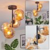 Ripoll Plafonnier, Boule lumineuse Ambre, 4 lumières