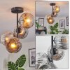 Ripoll Plafonnier, Boule lumineuse Chrome, Clair, Fumé, 4 lumières