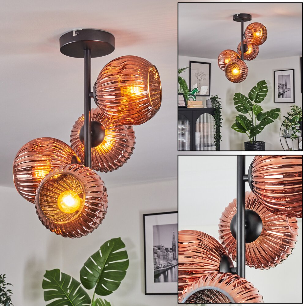 Ripoll Plafonnier, Boule lumineuse Cuivré, 4 lumières main product photo