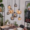 Ripoll Suspension, Boule lumineuse, Suspension Écru, Noir, 8 lumières