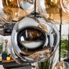 Ripoll Suspension, Boule lumineuse, Suspension Écru, Noir, 8 lumières