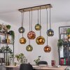 Ripoll Suspension, Boule lumineuse, Suspension Écru, Noir, 8 lumières