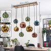 Ripoll Suspension, Boule lumineuse, Suspension Écru, Noir, 8 lumières