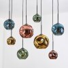 Ripoll Suspension, Boule lumineuse, Suspension Écru, Noir, 8 lumières