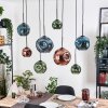 Ripoll Suspension, Boule lumineuse, Suspension Écru, Noir, 8 lumières