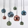 Ripoll Suspension, Boule lumineuse, Suspension Écru, Noir, 8 lumières