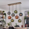 Ripoll Suspension, Boule lumineuse, Suspension Écru, Noir, 8 lumières