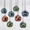 Ripoll Suspension, Boule lumineuse, Suspension Écru, Noir, 8 lumières