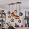 Ripoll Suspension, Boule lumineuse, Suspension Écru, Noir, 8 lumières