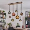 Ripoll Suspension, Boule lumineuse, Suspension Écru, Noir, 8 lumières