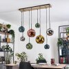 Ripoll Suspension, Boule lumineuse, Suspension Écru, Noir, 8 lumières